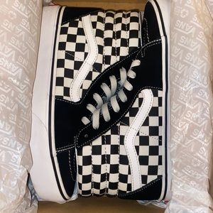 Unisex Vans checkerboard platform high top